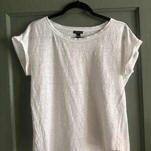 Ann Taylor White Short Sleeve Tee